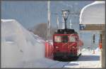 R535 mit Deh 4/4 II nach Brig verl�sst Oberwald.
