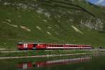 Deh 4/4 I 22 befindet sich am 27.7.12 beim Ende des Oberalpsee.