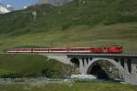 Am 13.07.2013 f�hrt der Deh 4/4 I 51 mit dem R 534 von Realp Richtung Hospental.