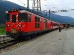 Deh 4/4 54 mit R 514 (Visp - Andermatt) am 23.7.2015 beim Halt in Oberwald.