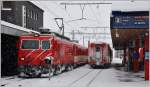 HGe 4/4 mit R832 nach Disentis in Andermatt.
