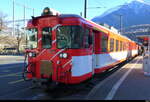 MGB - Steuerwagen ABt 4151 im MGB Bahnhof Brig am 29.12.2025