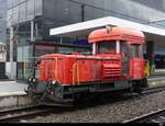 MGB - Rangierlok Gm 3/3  72 im Bahnhofsareal in Visp am 24.07.2023