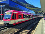 Komet ABDeh 4/8 hat uns von Zermatt hierher nach Visp gebracht und ist bereit für die Rückfahrt.