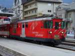 MGB - Zahnrad Gepck Triebwagen Deh 4/4 54 im Bahnhof von Brig am 10.03.2007