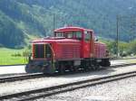 Rangierlok der Matterhorn Gotthard steht am 13.8.2007 in Oberwald
