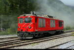 MHB / DFB - HGm 4/4 61 im Bahnhof Gletsch bei Rangierfahrt am 26.07.2026