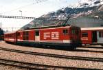 Deh 4/4 93 der Furka-Oberalp-Bahn am 26.5.1999 in Andermatt.