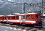 MGB exFO - BDeh 2/4 44 am 01.06.1993 in ANDERMATT - Zahnrad-GEPCKTRIEBWAGEN - bernahme 25.04.1942 - SLM3778/BBC/SAAS - 427 KW - Gewicht 37,00t - LP 16,70m - zulssige Geschwindigkeit 55/Z30 km/h -
