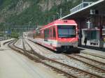 Hier ein Regionalzug der MGB nach Zermatt am 16.7.