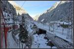 Einfahrt aus Andermatt in Gschenen.