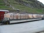 MGB - Gterwagen Rwv 4798s Abgestellt im Bahnhofsareal von Zermatt am 18.04.2007