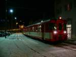 MGB Steuerwagen ABt4151 f�hrt R563 von G�schenen (ab 18:12) �ber Andermatt nach Visp.