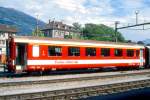 FO - A 4063 am 13.05.94 in CHUR - 1.Klasse PERSONENWAGEN fr den Einsatzt im Transitverkehr - Baujahr 1980 - SIG - Gewicht 15,00t - LP 17,92m - 36 Sitzpltze - zulssige Geschwindigkeit km/h 90 -