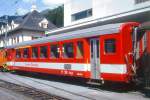 FO - ABt 4191 am 01.06.93 in DISENTIS - STEUERWAGEN-Serie fr Kurz-Pendelzge mit BDeh 2/4 - Baujahr 1971 - SIG/BBC - Gewicht 14,20t - LP 17,02m - 11 Sitzpltze 1.Klasse, 32 Sitzpltze 2.Klasse -
