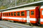 FO - B 4256 am 07.10.1996 in BRIG - ZWISCHENWAGEN fr Deh 4/4I-Pendelzge - Baujahr 1971 - SIG - Gewicht 13,30t - LP 17,02m - 64 Sitzpltze 2.Klasse, 20 Stehpltze - zulssige Geschwindigkeit km/h 90