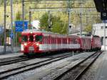 MGB - Einfahrender Regio von Zermatt in Brig am 25.10.2013