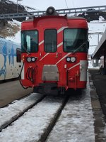 Neu revidierter Steuerwagen mit LED Lampen am 27.2.16 in Andermatt.