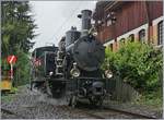 50 Jahre Blonay - Chamby; Mega Steam Festival: Als eine der Gastlok dampft die der Ballenberg Dampfbahn gehörende SBB G 3/4 208 (Baujahr 1913) zwischen Blonay und Chamby.