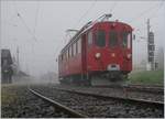 Der RhB Bernina-Bahn ABe 4/4 I N° 35 wartet in Blonay auf die Rückfahrt nach Chaulin.