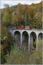 Die BOB HGe 3/3 29 hat zwar bei der Blonay-Chamby Bahn eine neue Heimat gefunden, kommt jedoch relativ selten zum Einsatz; um so erfreulicher, wenn man sie dann auf der Strecke antrifft, so wie an