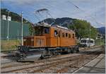 Heute, vor genau 35 Jahren... Zur ausserordentlichen Fahrzeugvielfalt über all die Jahre, trägt neben der MOB natürlich auch die Blonay - Chamby Bahn bei. Wobei wohl der Besuch des RhB Bernina Krokodils zum 50 Jahre Jubiläum der B-C den Höhepunkt darstellet.

Die RhB Ge 4/4 182 beim Rangieren in Blonay am 9. Sept. 2020