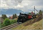  Festival Suisse de la Vapeur 2022 / Schweizer Dampffestival 2022  der Blonay-Chamby Bahn: Im Gegensatz zum vorangegangen Bild mit dem DZe 6/6 2002 (ID 1300620) erledigten die kräftig
