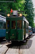 TW 182 (ex BStB Ce 2/2) der Schweizer Museumsbahn Blonay-Chamby in Chaulin.