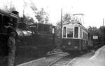 Museumsbahn Blonay-Chamby__Mit Dampf [RhB 1 Rhätia] und elektrisch [Tw 125 ex Genf].__04-09-1976
