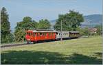 Festival Suisse de la vapeur / Schweizer Dampffestival 2026 - der Bernina Bahn RhB ABe 4/4 I N� 35 ist kurz vor der Bifurcation von Chaulin mit ihrem Reisezug auf dem Weg von Blonay nach Chamby. 

25. Mai 2026