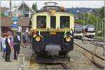 Blonay - und da steht ein Zug nach Montreux! Das gab es schon lange nicht mehr. Der MOB FZe 6/6 2002 wartet mit seinem Riviera Belle Epoque Zug 200207E auf die baldige Abfahrt.  Das  L'aventure ferroviaire de l'Oberland Bernois  /  Das Bahnabenteuer des Berner Oberlands  des diesj�hrigen Herbstevent der Blonay Chamby Bahn kann beginnen.

5. September 2026