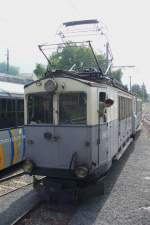 BC - Triebwagen ABFeh 4/4 10 ex LLB bei Rangierarbeiten im Bahnhof von Bloney am 09.09.2007