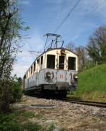 MOB Triebwagen Nummer 11 kurz vor Chamby.