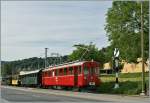 RhB ABe 4/4 n° 35 mit ihrem Museumszug auf dem Weg von Vevey nach Chamby kurz nach der Abfahrt in Blonay am 12. Juni 2011.