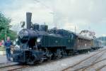 BC Museumsbahn Dampfzug 105043 von Blonay nach Chamby am 23.06.1999 in Blonay mit Dampflok exSEG G 2x2/2 105 - exBOB C4 44 - exRB ABCFZ4 15 - exSEG C4 171.