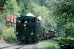 BC Museumsbahn Dampf-GmP 356 von (Chaulin)- Weiche  nach Blonay am 19.05.1997 bei Weiche mit Dampflok exBFD HG 3/4 3 - exGFM Rkmo 904 - exMOB Ek 608 - exSEG C4 171 - exRB ABCF4 15 - exMCM BC 10 -