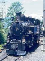 BC Museumsbahn - ex BFD HG 3/4 3 am 31.05.1993 im Lokbehandlungsgleis Chaulin  - Zahnrad-Dampflok - Baujahr 1913 - SLM2317 - 440 KW - Gewicht 44,00t - LP 8,76 - zulssige Geschwindigkeit A45/20Z km/h