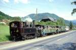 BC Museumsbahn Dampfzug 692 von (Chaulin)-Weiche nach Blonay am 19.05.1997 bei Blonay mit Danpflok exBAM G 3/3 6 - exSEG c4 171 - exRB ABCD4 15 - exMCM BC 10.