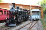 Museumsbahn Blonay-Chamby.Dampflok HG3/4(1913)Nr.3 ex.Brig-Furka-Disentis Bahn(BFD)Depot Chaulin 07.06.14