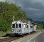 BLONAY-CHAMBY PINGSTFESTIVAL 2015: Der MOB BCFe 4/4 N° 11 erreicht von Chaulin kommend Blonay.