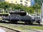 BDB =  Ballenberg Dampfbahn - Abgestellter Kohlentransportwagen  S 9907 in Meiringen am  04.08.2007