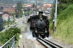 HG 3/3 1067 auf der Rampe von Giswil; 22.08.2010