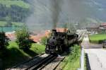 HG 3/3 1067 in der Steilstrecke von Lungen nach Hasliberg; 22.08.2010