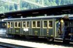 BDB Ballenberg Dampfbahn - C 31 am 06.08.1994 in Interlaken Ost - Historischer 3.Klasse-Personenwagen 3-achsig - Baujahr 1888 - SIG - Gewicht 8,00t - Sitzpltze 40 - LP 9,78m - zulssige