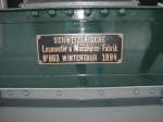 Berner Dampftramway,Fabrikschild der G 3/3 No.12