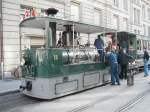 Berner Dampftramway,Die Dampftram Lok G3/3 No.12 von SLM 1894.Auf der Strasse steht der Kbel fr die Schlacke.Die ebenfalls betriebsfhige Schwesterlok No.18 steht z.Zt.im VHS Luzern