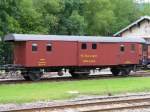 Train  Vapeur Valle de Joux - Gepckwagen F 18290 ( ex SBB ) Abgestellt im Bahnhof von Le Pont am 03.09.2006