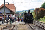 Emmental Bahn  Verein Historische Eisenbahn Emmental(VHE)  Verein Dampfbahn Bern (DBB)  FREUDE HERRSCHT,  ein Zitat vom Alt Bundesrat Adolf Ogi ,  als nach vielen Jahren am 10.