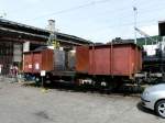 DBB - 150 Jahre Eisenbahn in Konolfingen - Dienst/Kohlewagen X 3915 abgestellt vor dem Depot der DBB in Konolfingen am 01.06.2014