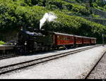 DFB - Dampfzug mit der FO HG 3/4 4 im Bahnhofsareal von Gletsch am 27.07.2018